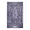 Edge Collections - 4 x 6 - Purple - Washable Area Rug Anthracite Non-Slip Low-Pile Kid & Pet Friendly - 1 Piece